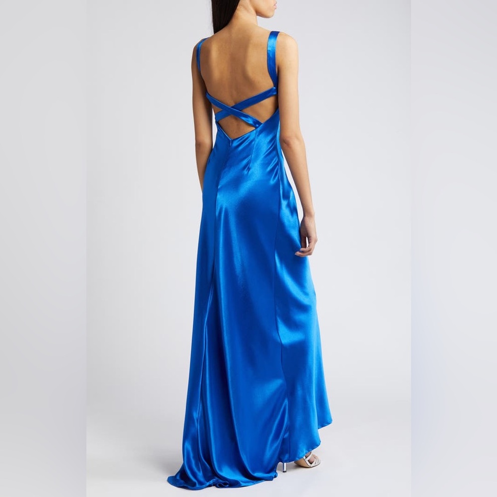 NWT- Perfectly Classy Satin Gown- Lulus